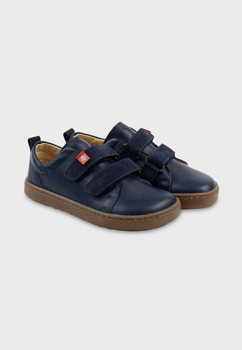 Lang.S by Tikki Harlequin Azul læder sneaker - Navyblå