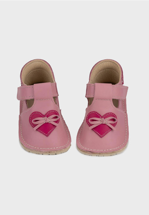 Zeazoo Corela Pink - Sko/prewalker - Lyserød med hjerte
