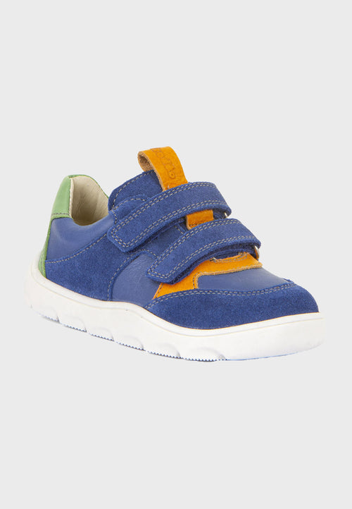 Froddo læder sneaker - Blå og Orange - Barfodssko