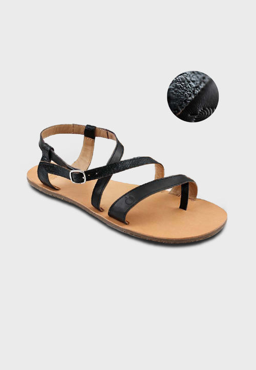 Lang.S/Tikki Selene black sandal - Sort