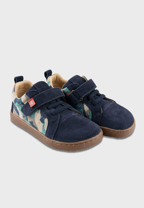 Lang.S by Tikki - Ember læder sneaker - Blå camo