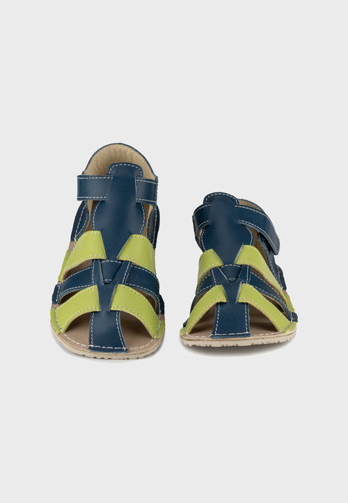 Zeazoo Marlin Blue Wide sandal - Blå med grøn