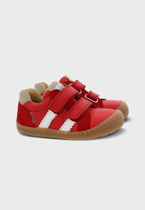 Koel Shoes low-cut sneaker Denis - Læder - Rød og hvid