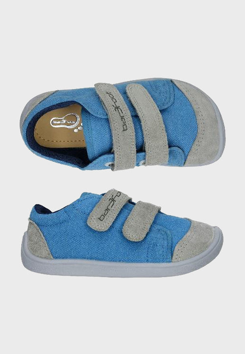 3F BAR3FOOT Sneaker - Velcro - Blå - Barfodssko