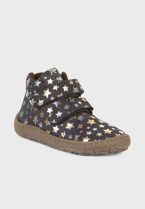 Froddo high-cut sneaker - Unisex - Læder ankelstøvle - Blå/sølvblå med stjerner