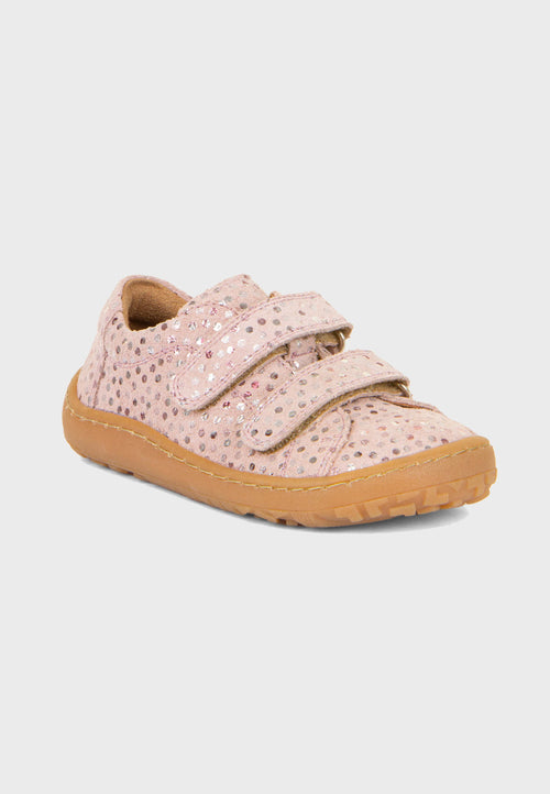 Froddo low-cut læder sneaker - Lyserød med sølv - Barfodssko