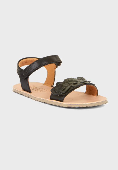 Froddo Flexy Flowers - Læder - Sort - Sandal