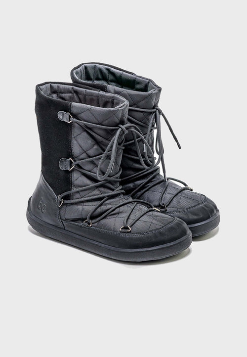 Be Lenka SNOWFOX - All Black - Barfodsvinterstøvle