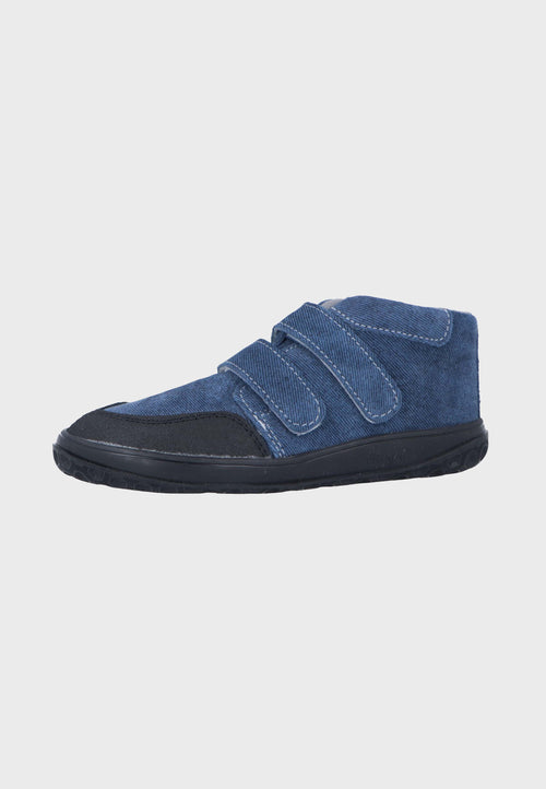 Jonap Ella High-Cut sneaker - Blå Denim - Læder - Barfodssko